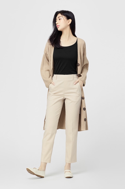 heatup U領八分袖上衣-女