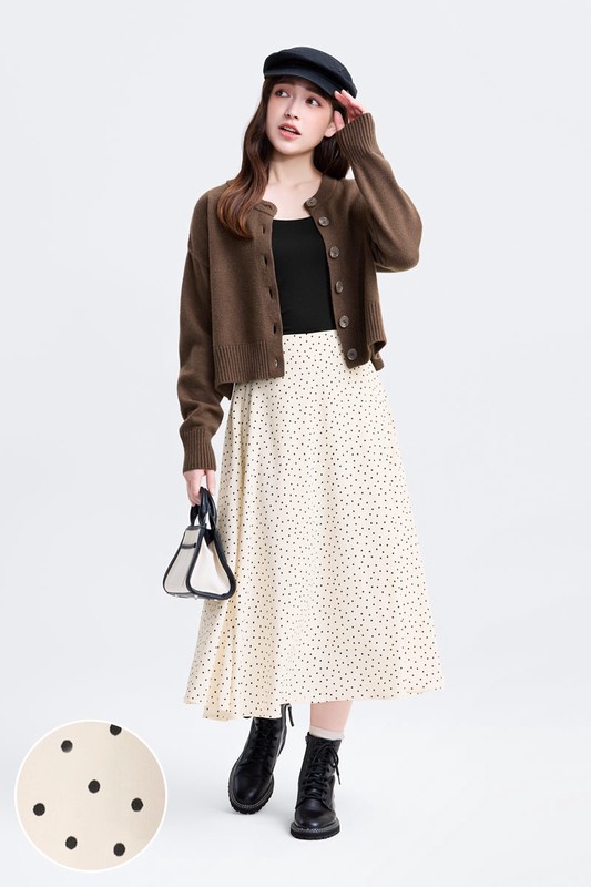 輕柔點點印花長裙-女