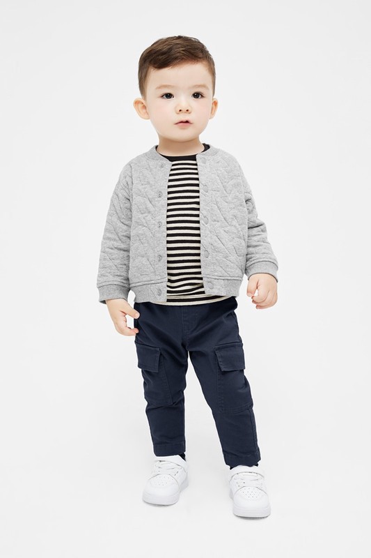 羅紋貼袋長褲-Baby