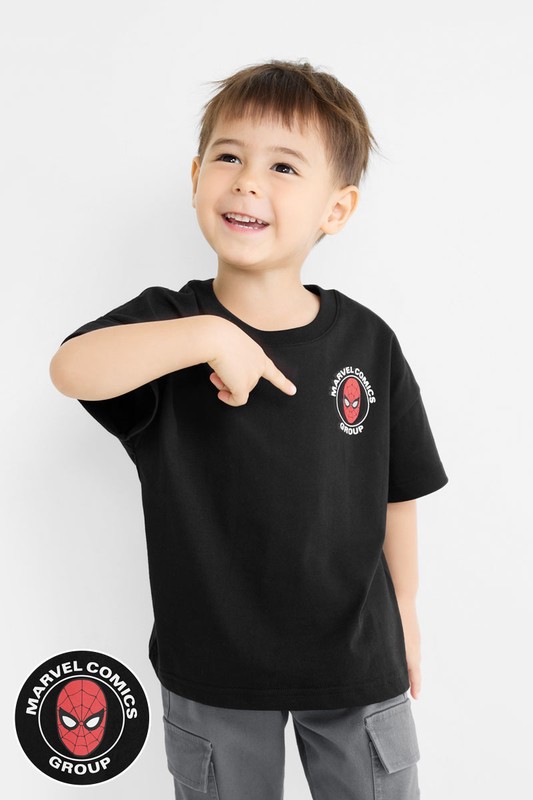 漫威系列寬版印花T恤-01-童