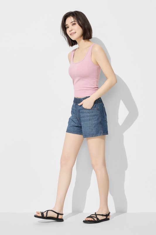 純棉牛仔輕便短褲-女