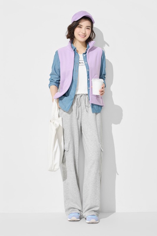 Fleece立領背心-女