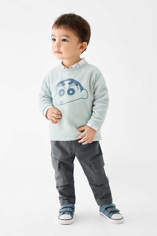 羅紋貼袋長褲-Baby