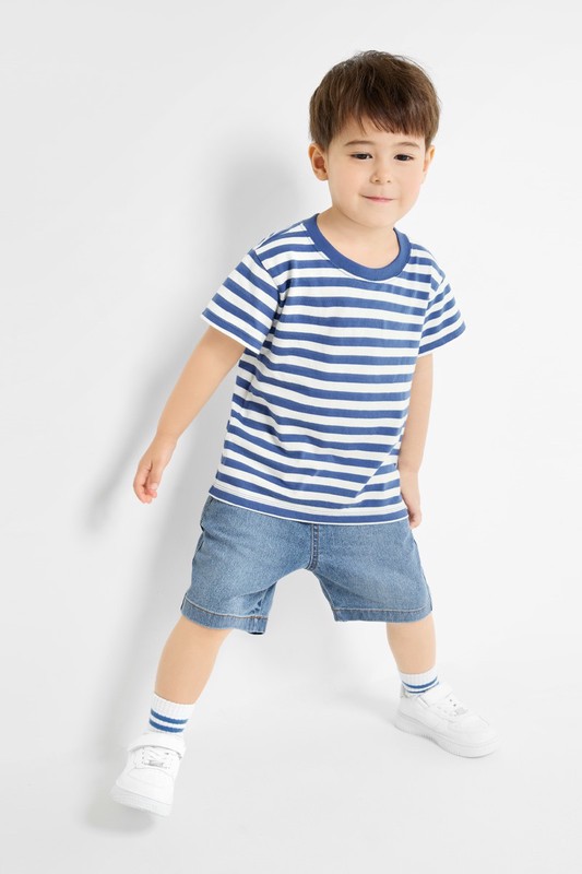 純棉條紋T恤-童