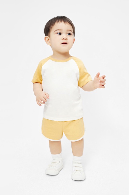純棉滾邊鬆緊短褲-Baby