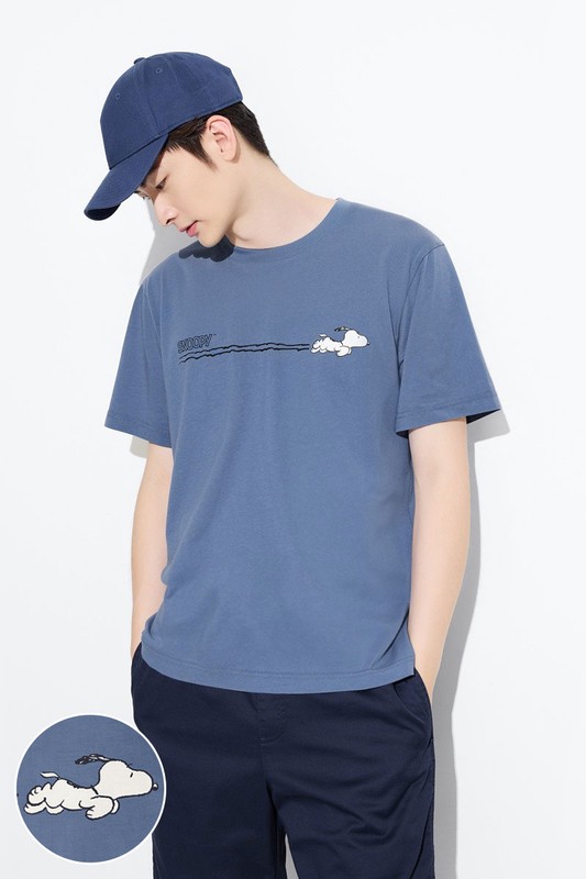 史努比系列印花T恤-28-男