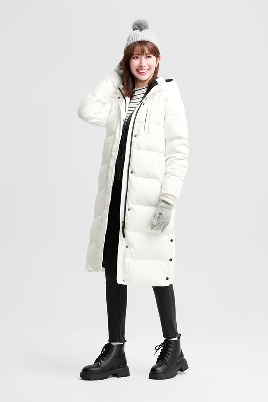 極暖羽絨長大衣-女