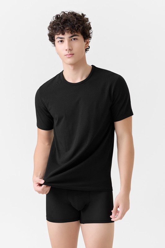 彈力圓領T恤-男