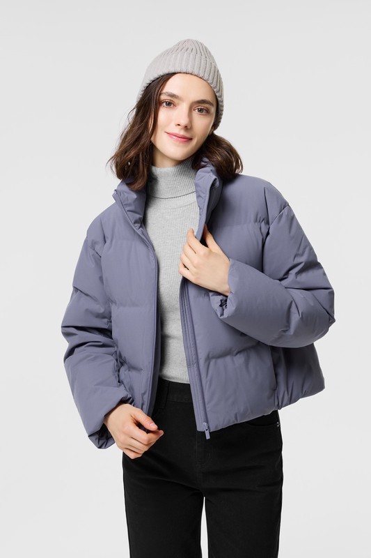 柔軟羅紋高領毛衣-女