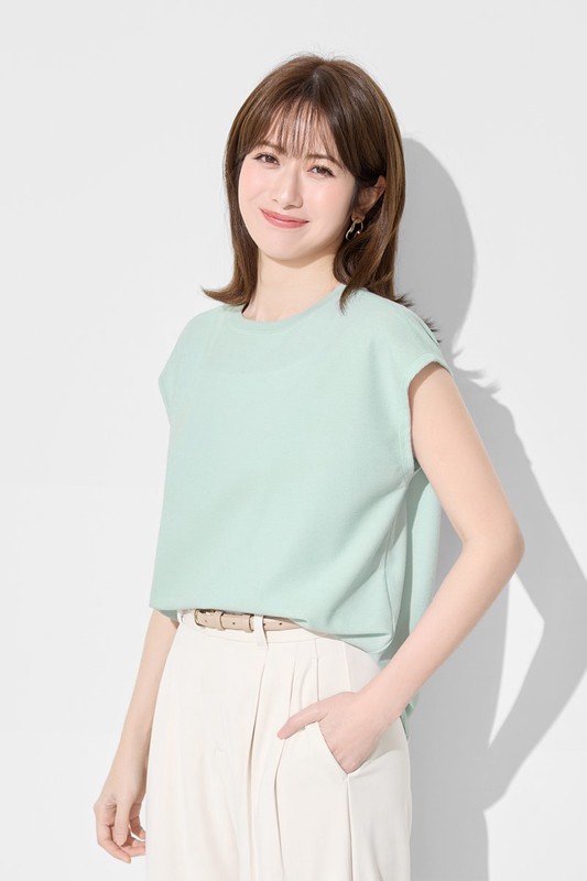 華夫格寬鬆連袖上衣-女