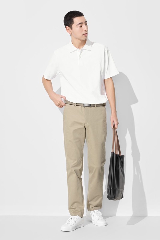 Slim Fit修身直筒卡其褲-男