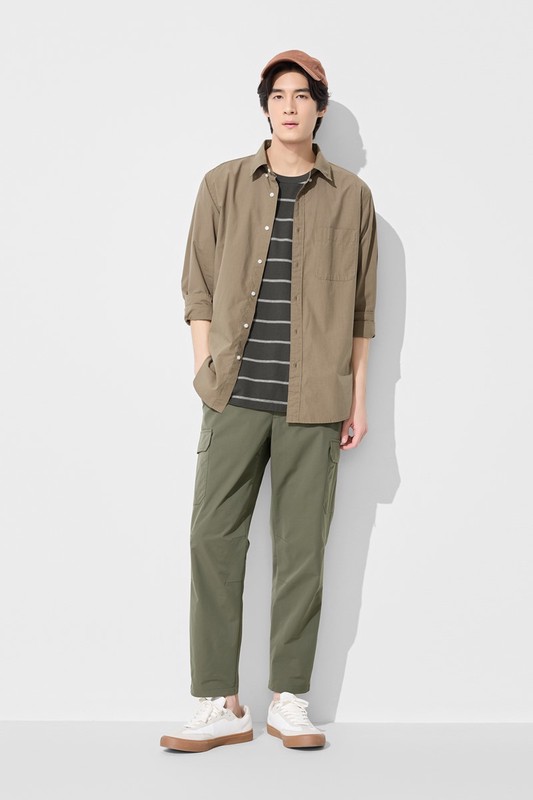 機能彈性工裝九分褲-男