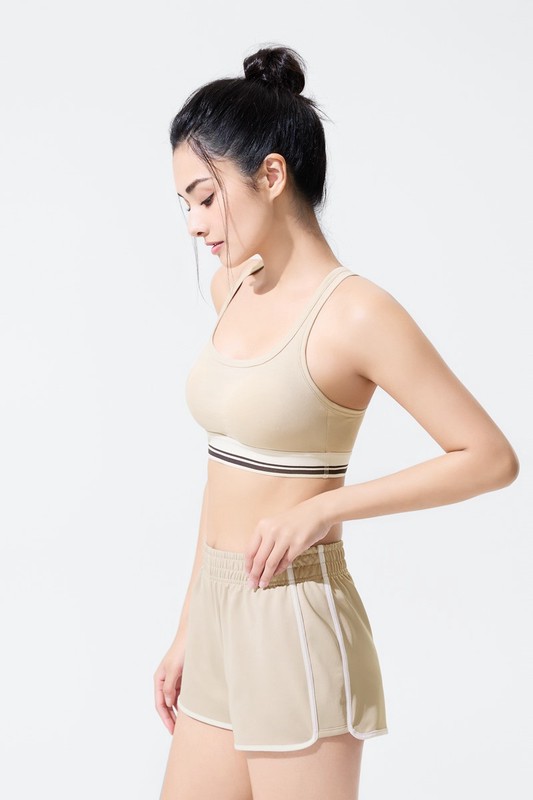 運動配色短褲-女