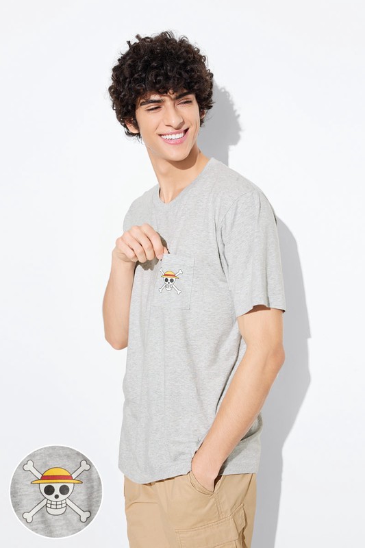 航海王口袋印花T恤-06-男