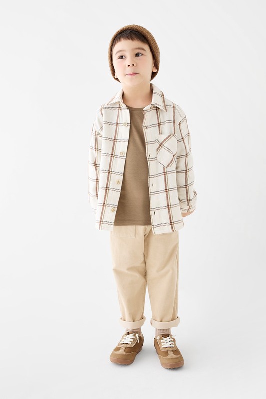 燈芯絨錐形褲-童