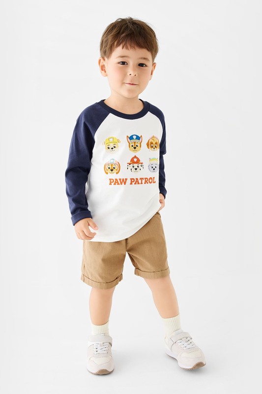 純棉反折短褲-童