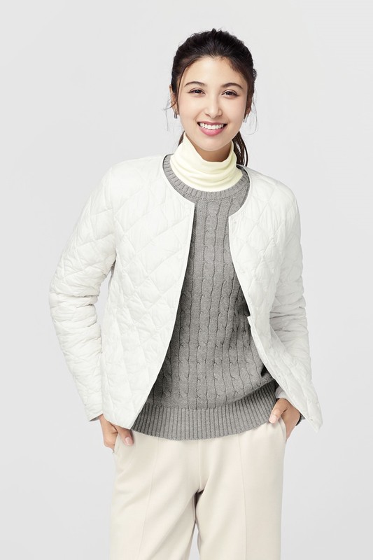 麻花圓領毛衣-女