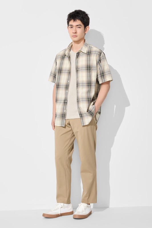 彈性休閒九分褲-男