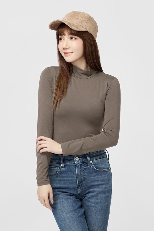 heatup立領長袖上衣-女