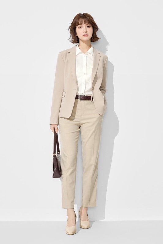 鬆緊腰頭九分褲-女