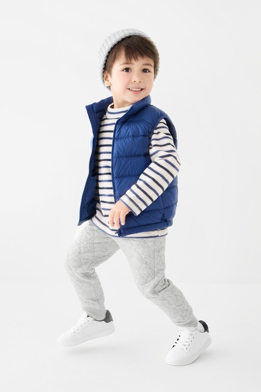 極輕羽絨立領背心-童