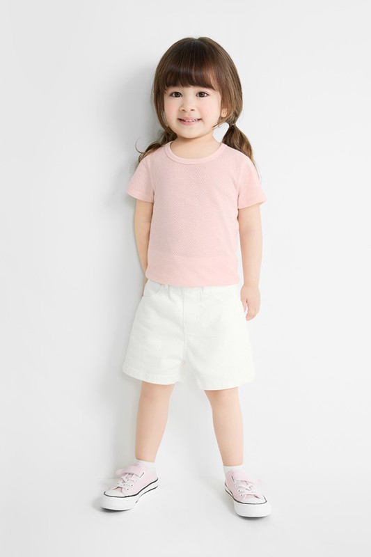 多色牛仔短褲-童