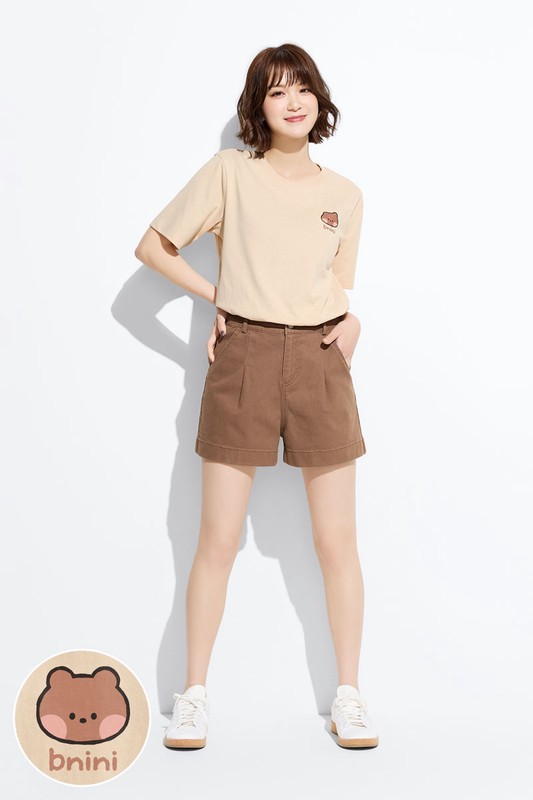 LINE FRIENDS minini寬版印花T恤-01-女