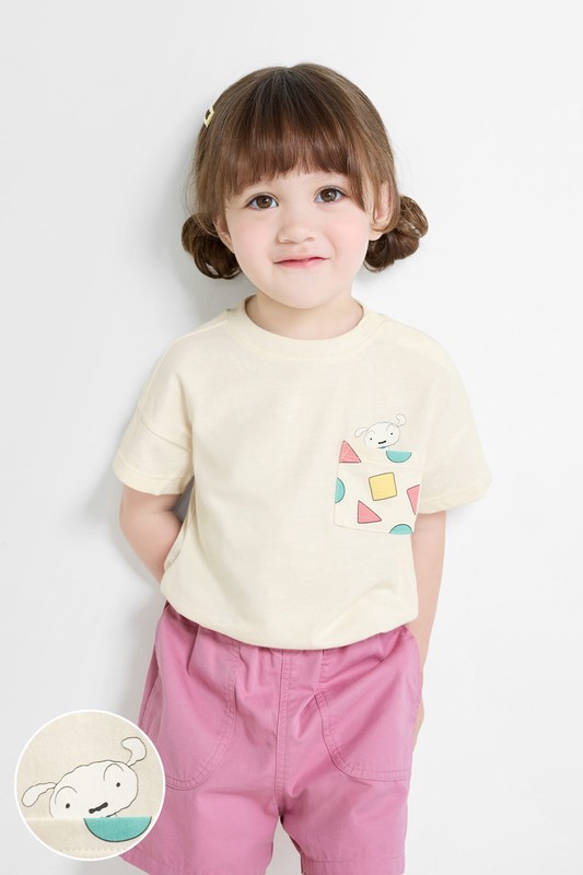 蠟筆小新竹節棉口袋印花T恤-Baby