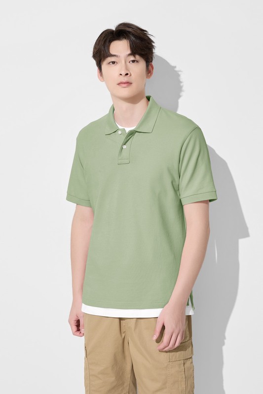 純棉網眼polo衫-男