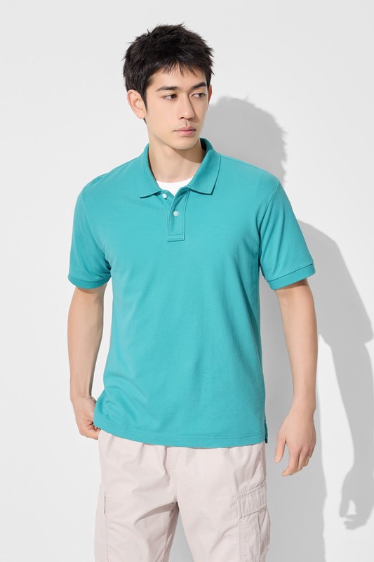 純棉網眼polo衫-男