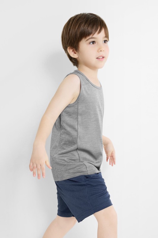 吸排網眼短褲-童