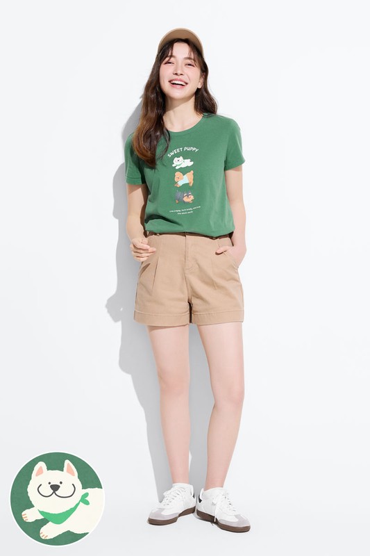 狗狗印花T恤-女