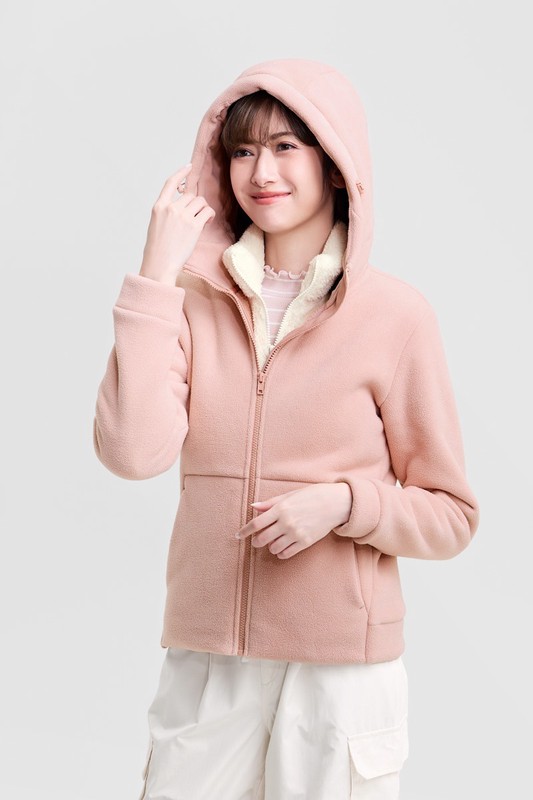 Fleece厚版連帽外套-女