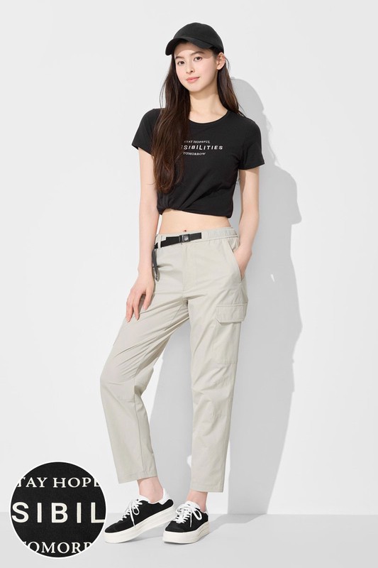 Bra文字印花圓領短袖T恤-女