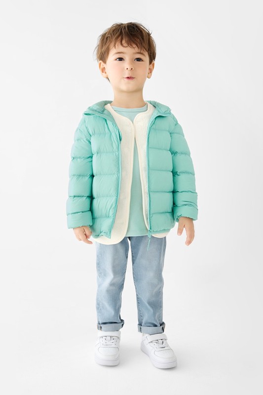 極輕羽絨連帽外套-童