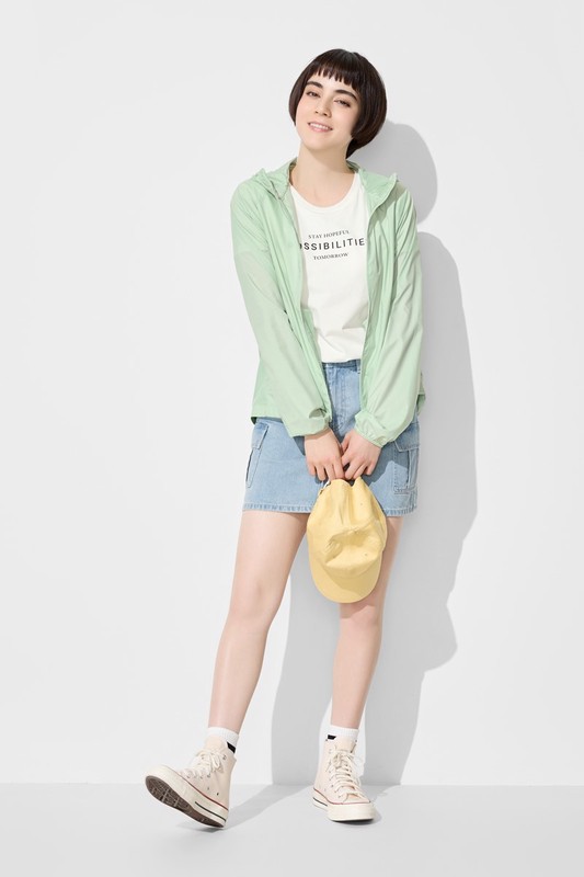 牛仔工裝連褲短裙-女