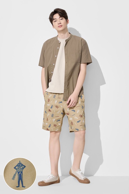 超人力霸王印花輕便短褲-男