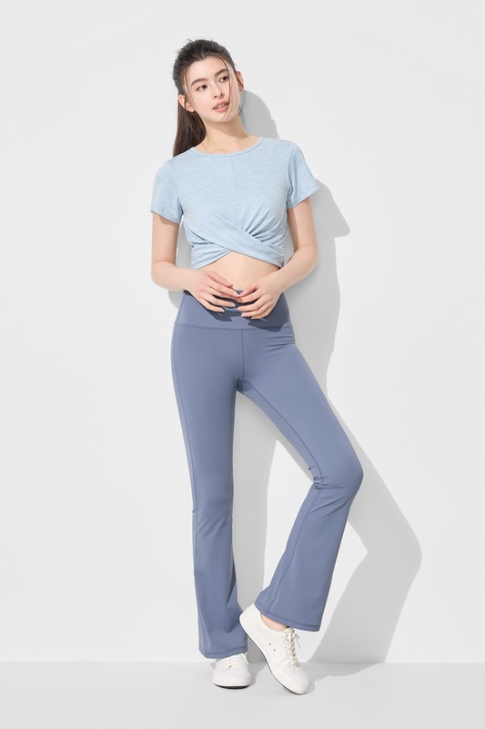 運動輕度支撐喇叭褲-女