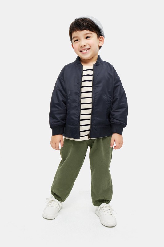 寬鬆休閒九分褲-童