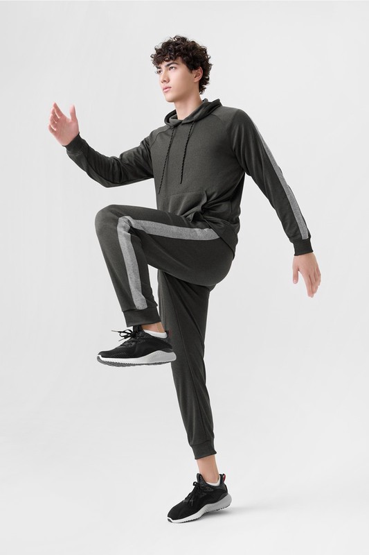 吸排配色束口褲-男