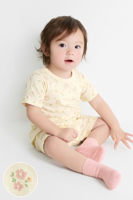 純棉碎花兔兔印花連身衣-Baby
