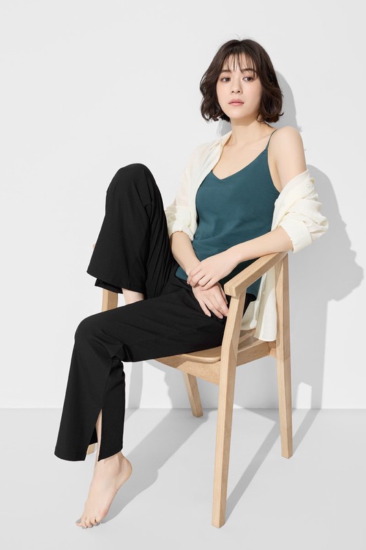 Bra V領細肩帶背心-女