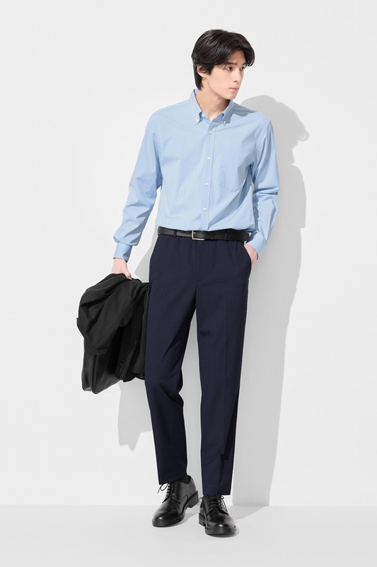 彈性西裝長褲-男