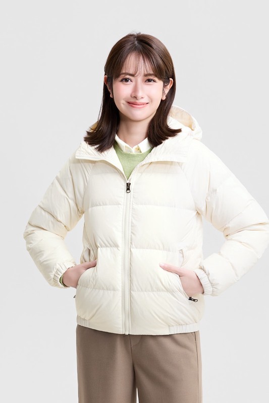 極暖羽絨連帽外套-女