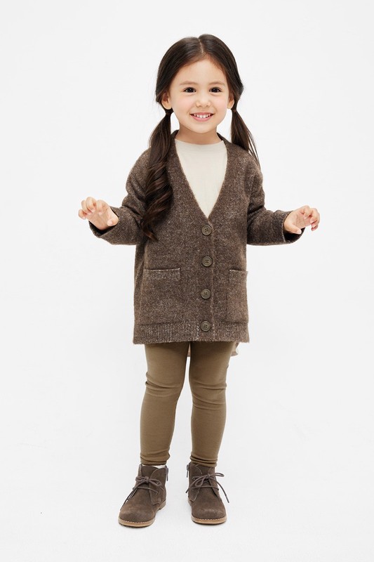 磨毛羅紋內搭褲-童