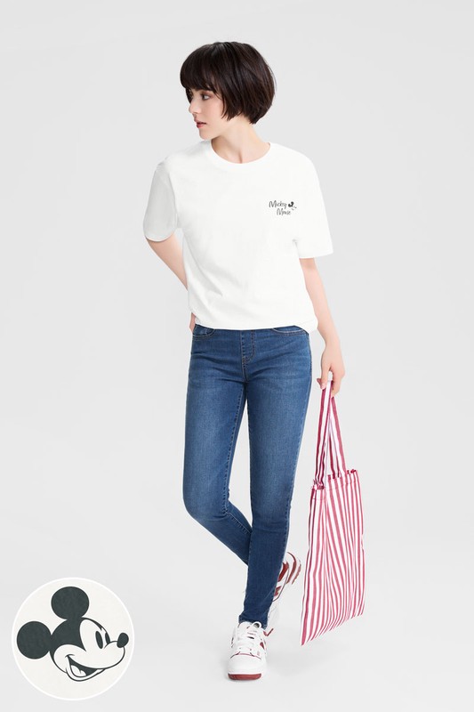 迪士尼系列寬長版印花T恤-17-女