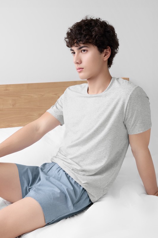 彈力圓領T恤-男