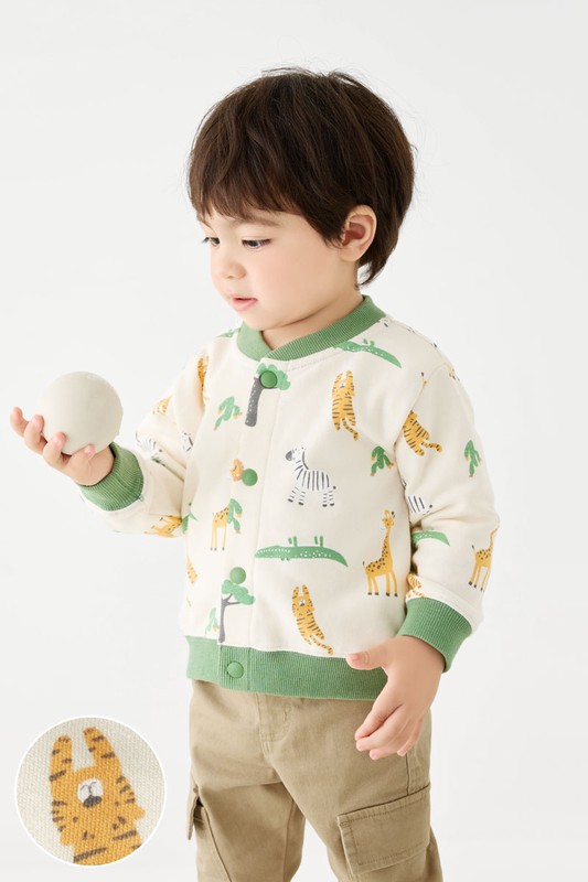 棉質毛圈印花外套-Baby