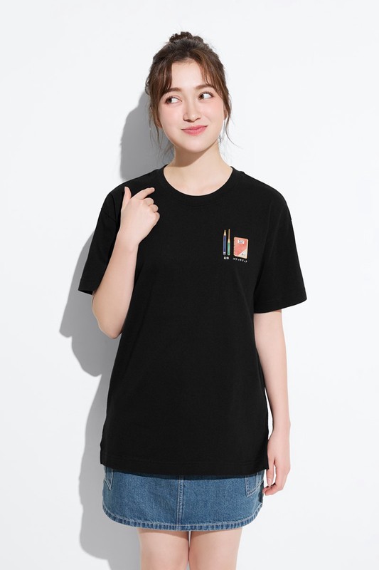 大人的圖鑑寬長版印花T恤-13-女