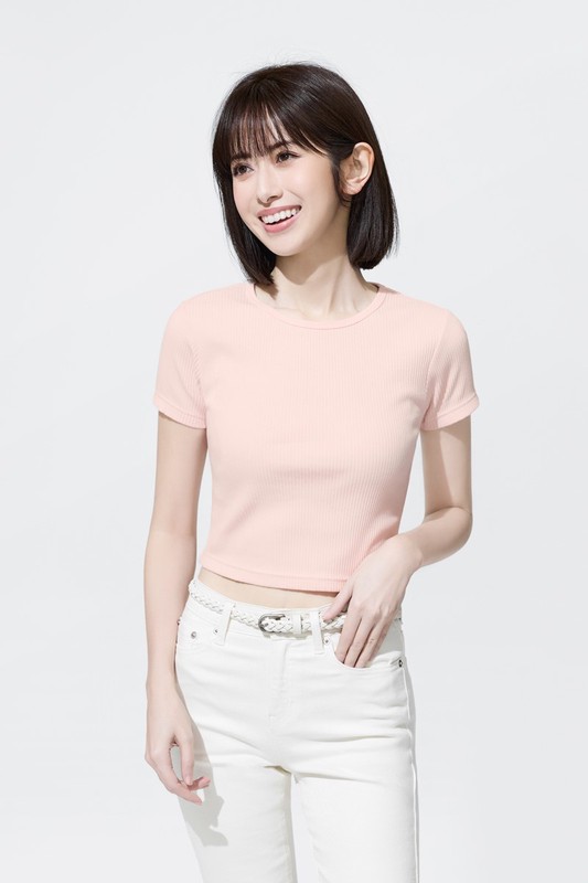 羅紋短版T恤-女